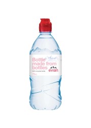 evian Recycled Bottles Natural Mineral Water 750ml Sports Cap