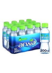 Arwa Still Water Bottled Drinking Water Pet 200ml Pack of 12