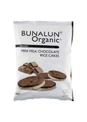 Bunalun Organic Mini Milk Chocolate Rice Cakes 60g