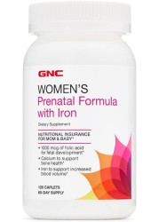 GNC Women&#39;s Prenatal Formula with Iron - 120 Caplets