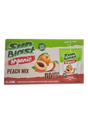 Sunblast No Added Sugar Organic Peach Mix Juice 200ml Pack of 10