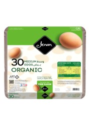Jenan Organic Free Range Eggs Medium White or Brown 30 PCS