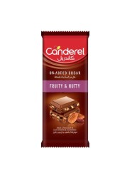 Canderel Fruity and Nutty Milk Chocolate with Raisins &amp; Almonds No Added Sugar 100g