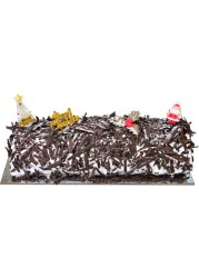 Large Black Forest Yule Log Cake