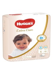 Huggies Extra Care Diapers Size 4 8-14kg Jumbo Pack 68 Diapers