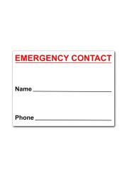 Magnetic Emergency Contact Card, 4x3 Emergency Contact Magnet with Stickers, in Case of Emergency Card, Important Information for Kids Children Babysitter Responders, Emergency Numbers Magnet 1 pc