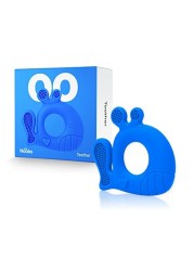 LoveNoobs Baby Teething Toys, BPA Free 100% Food-Grade Silicone Teether, Non-Toxic Teething Toys for Babies 0-6 Months 6-12 Months, Safe Baby Chew Toy with Cotton Pouch, First Easter Gifts for Baby