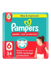 Pampers Rash Protection Diaper Pants Size 6 16kg+ 34 Pants