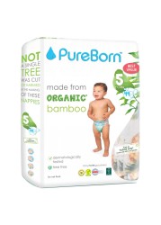PureBorn Organic Bamboo Nappies Size 5 11-18kg 44 Diapers