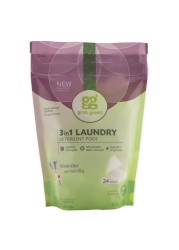 Grab Green3in1 Laundry Detergent Pods 24 Count Lavender Vanilla Scent Plant and Mineral Based Superior Cleaning Power Stain Remover Brightens Clothes