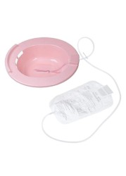 Carex Health Brands Sitz Bath OvertheToilet Perineal Soaking Bath for Hemorrhoidal Relief Ideal for PostEpisiotomy Patients Pink 3 Piece Set