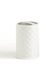 Kassatex Toothbrush Holder, Scala Bath Accessories Embossed Porcelain