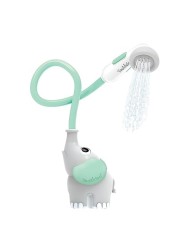 Yookidoo Baby Bath Shower Head - Elephant Water Pump with Trunk Spout Rinser - Control Water Flow from 2 Elephant Trunk Knobs for Maximum Fun in Tub or Sink for Newborn Babies