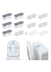 Bidet Toilet Seat Bumpers,Toilet Lid Bumper with 2 Height Choose,Strong Self Adhesive Universal Bidet Bumpers,Avoid Touching Toilet Seat Bumper 5 for Toilet Lid, 2 for Toilet Tanks (Peanut, Grey)
