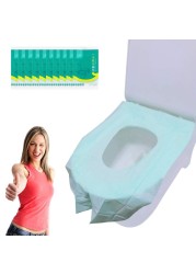 Ditind Toilet Seat Covers Disposable 30 Pcs Toilet Seat Covers for Travel Accessories 158 60cm Extra Large PE Film Travel Toilet Mats Covers for Kids and Adults Potty Training