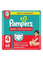 Pampers Rash Protection Pants Size 4 9-14kg Giant Pack 68 Pants