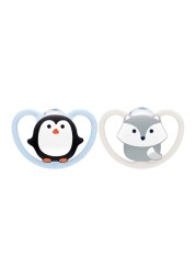 Nuk Space Soother 0-6m SNK713 Multicolour Pack of 2
