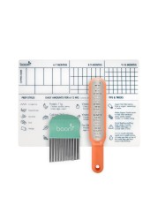 Boon DIVVY Baby Solid Food Prep Starter Kit - Includes 11x14 Silicone Placemat, Grater, and Crinkle Cutter - Baby Feeding Set - Baby Food Cutting Mat for Baby Feeding Supplies - 3 Count