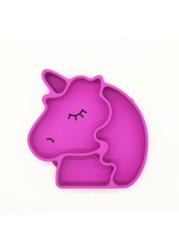 Eazy Kids Silicon Suction Plate - Unicorn Pink