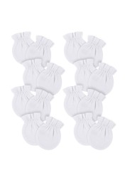 Gerber Baby 12-Pack No Scratch Mittens, White, 0-3 Months (8-Pack)