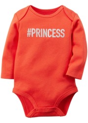 Carter&#39;s Baby Girls&#39; Slogan Bodysuit (Baby) - Princess - Newborn