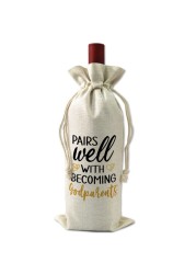 BiuNiuring Godparents Gift Godparents Proposal Gift Gifts for Godmother Wine Bags Gift Pairs Well with Becoming Godparents