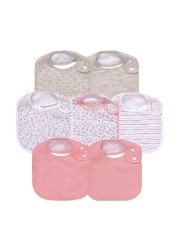 Gelisite 7 Pack Baby Cotton Absorbent Bibs for Drooling Teething