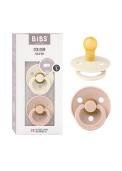 Bibs Pacifier Size 1 Baby 06M 2pcs IvoryBlush