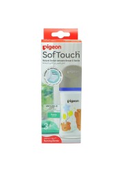 Pigeon SofTouch Wide Neck Plastic Nursing Bottle Grey 240ml