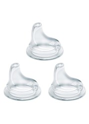 NUK Replacement Silicone Spout Clear 1 Count Pack of 3