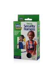 Baby Buddy Deluxe Safety Harness with Adjustable Tether and Chair Restraint Straps for Ages 9 Months to 4 Years Black 4 Piece Set