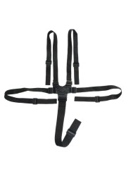 Universal 5 Point Harness Belt Safety Harness Seat Belt for Child Kid, Adjustable Harness Strap for High Chair and Pushchair, Stroller Harness, Black