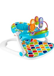 Fisher-Price Portable Baby Chair, Deluxe Sit-Me-Up Floor Seat with Removable Toys and Snack Tray, Happy Hills