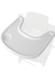 LuQiBabe Baby High Chair Tray Compatible with Stokke Tripp Trapp Chair with Cup Holder - Smooth Surface and Strong Suction - Made with Food-Safe Plastic (BPA BPS BPF Lead and Phthalate Free) - White