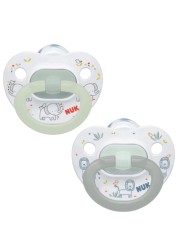 NUK Orthodontic Pacifiers, Boy, 0-6 Months, Blue (Pack of 2)