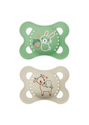 MAM Original Matte Baby Pacifier Nipple Shape Helps Promote Healthy Oral Development Sterilizer Case 06 Months Unisex 2 Count Pack of 1