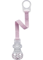 Nip Soother Band With Ring, For Soothers With O Ring, Made In Germany, Pink, 1 Pc
