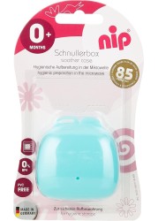 Nip 2-In-1 Pacifier/Soother Box Sterilizer And Hygienic Soother Storage Case, Microwavable, Clean Soothers In 60 Seconds, Made In Germany, Fits Most Soothers - Blue