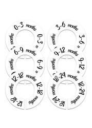 Pro Goleem Baby Closet Dividers Unisex Baby Closet Organizer for Nursery Baby Clothes Size Age Dividers Fits 1.5&quot; Rod 6 PCS