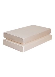 SnoozyBean 2 Pack Satin Crib Sheets Neutral Colors Great for Baby with Sensitive Hair and Skin Silky Fitted Crib Sheet for Standard Size Crib Mattress Unisex Toddler Sheets