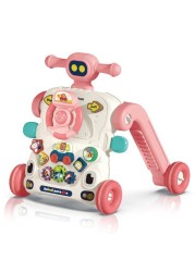 Teknum 3 - IN - 1 Baby Walker / Learning Table Mode / Game Panel Mode with Musical keyboard - Pink