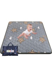ASKIZ Playpen Mat for Baby to Playing Thick 50x50 Inch Baby Crawling Mat On Floor NonSlip Play Mat with Ultra Soft Padded Versatile Play Space for Babies Infants Toddlers GreyCartoon