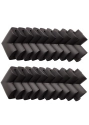 Sipery 20Pcs Black Corner Guards Super Soft Baby Proofing Corner Protector for Furniture NBR Foam Rubber Child Safety Corner Bumpers with Tapes