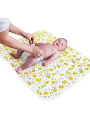 Baby Changing Mat - 31,5 x 25,5 inch Waterproof Portable Travel Changing Pad - Wipeable Liners with Reinforced Double Seams - Change Diaper On The Go - Foldable Large Baby Nappy Changer Mat