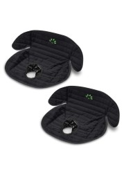 Piddle Pad Car Seat Protector, BicycleStore Waterproof Liner Potty Training Pads Machine Washable Toddlers Car Seat Baby Infants Saver Cover Mat for Child Stroller, Dinner Chair (Black 2 Pack)