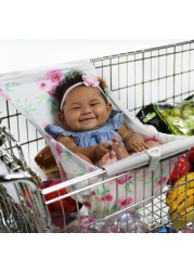 Binxy Baby Shopping Cart Hammock for Infants and Toddlers, Cart Seats for Babies, for All Car Seat Models, Grocery Cart Hammock for Baby, Capacity of up to 50 lbs, Full Bloom