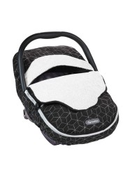 Yoofoss Baby Car Seat Cover Winter Carseat Canopies Cover to Protect Baby from Cold Wind, Super Warm Plush Fleece Baby Carrier Cover for Infant Boys Girls (Black)