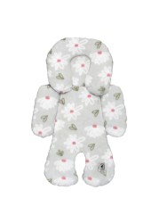 NAP Baby Infant Car Seat Insert with Head and Body Support - Soft ad Stylish Carseat Head Support for Newborn and Baby - Plush Car Seat Headrest for Stroller, Swing, Bouncer - Flowers