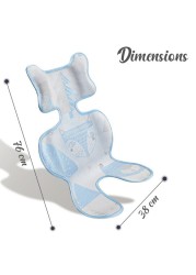 TEKNUM Breathable 3D Mesh Liner / Pad for Baby Stroller / Car Seat / High Chair / Cradle - Blue