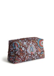 Vera Bradley Cotton Large Cosmetic, Marrakesh Cinnamon